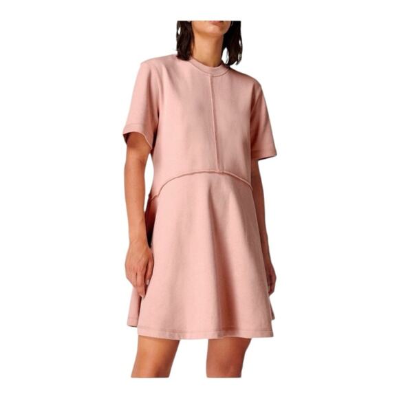 Sweaty Betty Revive Tee Dress In Misty Rose Pink - Picture 1 of 6